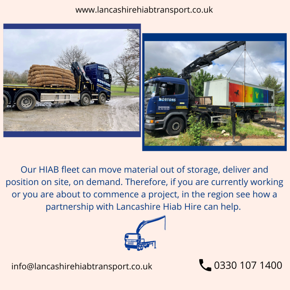 Our HIAB fleet can move material out of storage, deliver and position on site