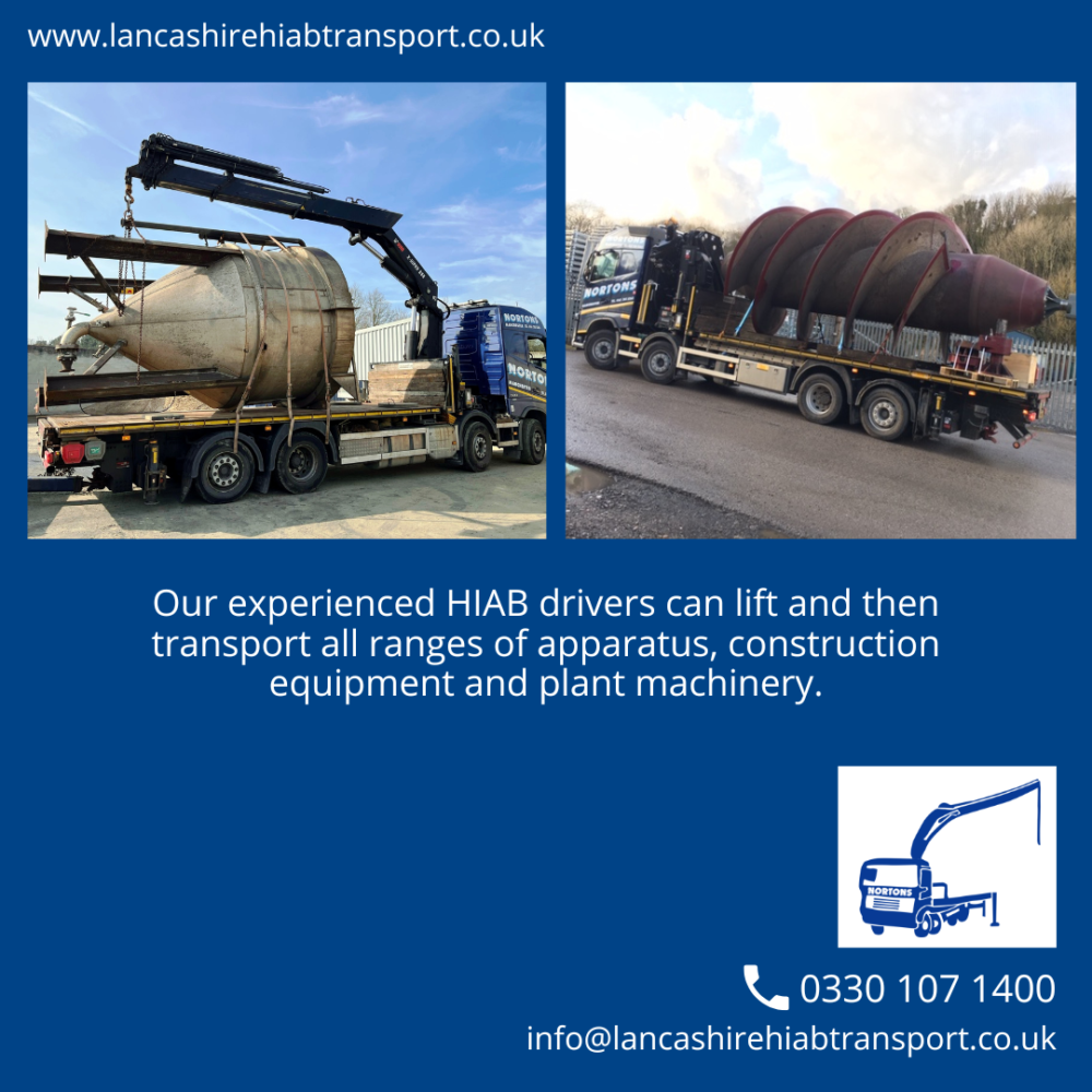Experienced HIAB drivers can lift and transport