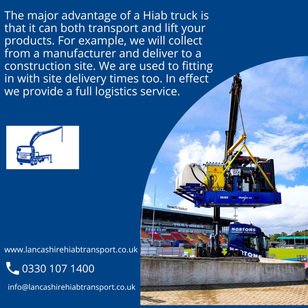 A Hiab truck is that it can both transport and lift your cargo