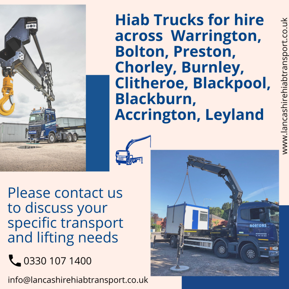 Please contact us to discuss you specific transport and lifting needs